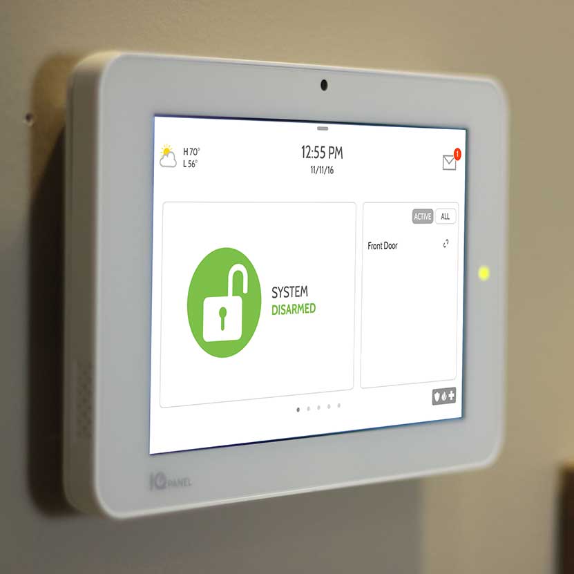 Our easy to use alarm interface can be placed on any wall in your home and accessed remotely.